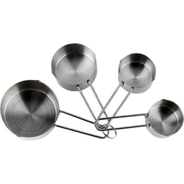 Inf Cucchiai Dosatori In Acciaio Inox Con Manico In Acciaio - Set Da 4 Pezzi-image