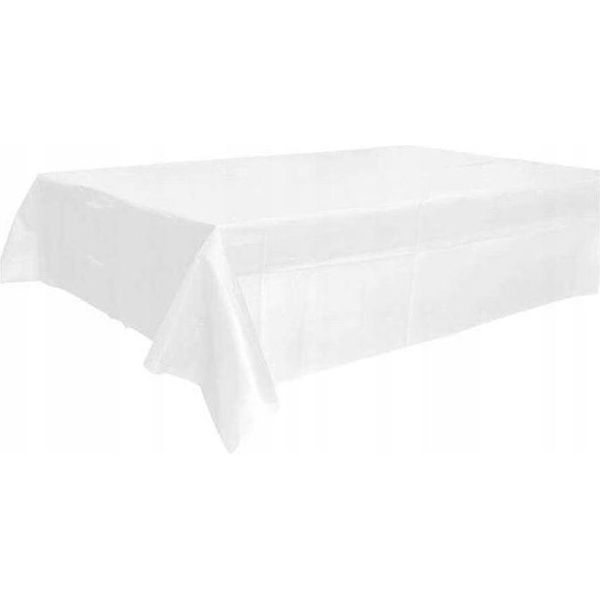 Tovaglia In Plastica 120X180 Cm Bianca 1 Pz.-image