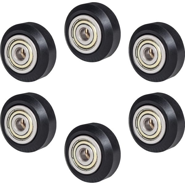 6 Pezzi Di Parti Per Stampante 3D, Puleggia Pom, 625Zz, Ruota Folle, Passiva, Rotonda, Compatibile Con Creality Ender 3 CR-10 CR-10S-image