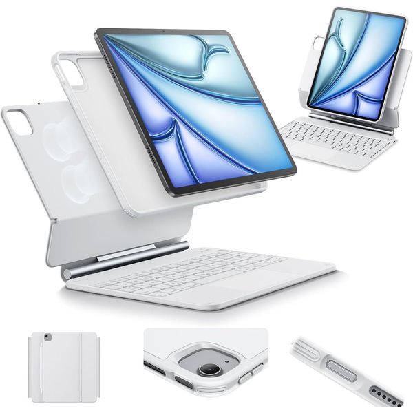 Case With Keyboard For Ipad Pro 11 And Air 5 4 Esr Rebound 360 Qwertz White-image