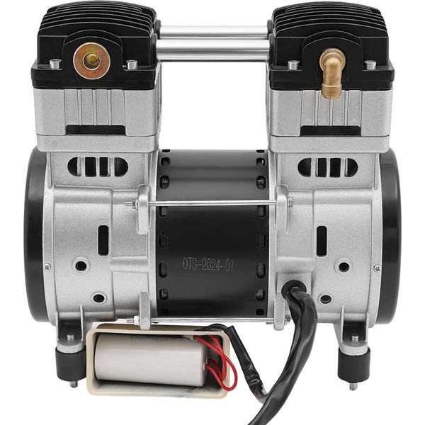 Testata Pompa Per Compressore D'aria - Motore - 1500 W - 230 V - Silenziosa - Con Cavo Condensatore - Nero-image