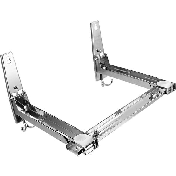 Scaffale Da Cucina Per Microonde - Scaffale Indipendente - Regolabile - Acciaio Inossidabile - 22 X 22 X 29,5 Cm - Grigio Chiaro-image