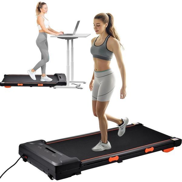 Walking Pad Tapis Roulant - Sotto La Scrivania - 1-8 Km/H - Portata 120 Kg - Controllo Tramite App Bluetooth - Telecomando - Silenzioso-image