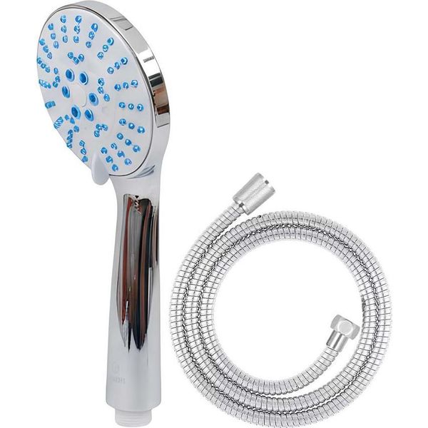 Avizar, Soffione Doccia Per Bagno Con Tubo Flessibile In Acciaio Inox Da 1,5 M, Argento-image
