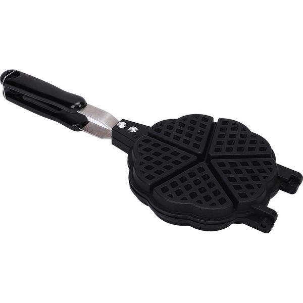 Padella Per Cialde, Prepara 5 Mini Cialde A Forma Di Cuore, Piccola Cucina Per Cuocere Sul Fornello Per La Colazione In Famiglia-image