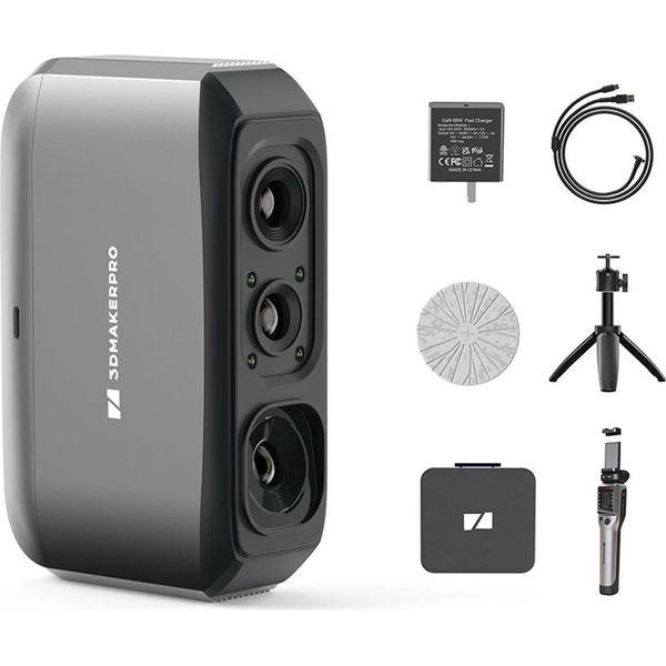 Moose Lite 3D Luxury - Scanner 3D - Precisione 0,05 Mm - 10 Fps - Telecamera A Colori A 24 Bit - Tracciamento Visivo Ai - Sorgente Luminosa Nir - Grigio Chiaro-image
