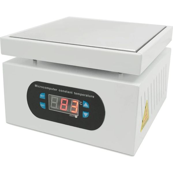 Stazione Di Preriscaldamento Per Rilavorazione/Saldatura - Piastra Riscaldante Controllata Da Microcomputer - 500 W - 0–400 °C - 15×15 Cm - 220 V - Bianco-image