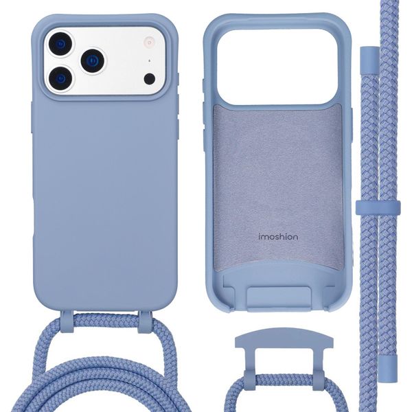 Custodia Per Iphone 17 Pro - Silicone - Imoshion Custodia Morbida/Custodia Con Cinturino/Cover Posteriore - Blu-image