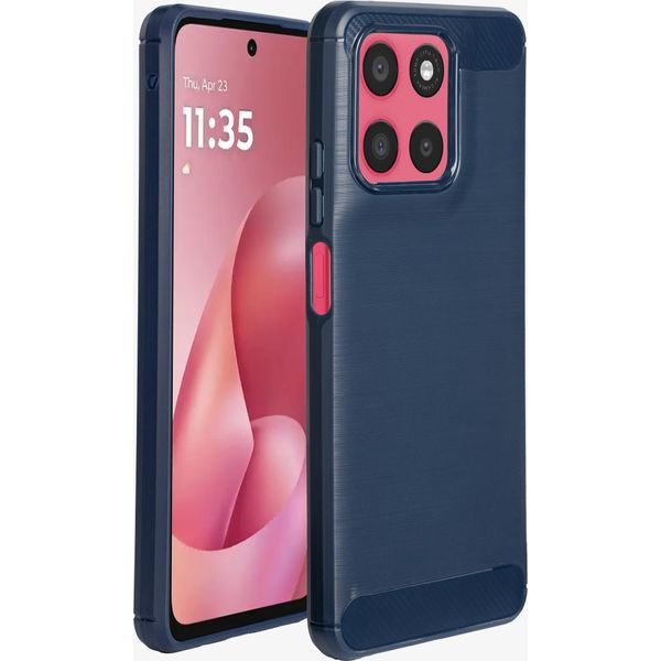 Motorola Moto G57 Power Custodia - Silicone - Imoshion Custodia Morbida/Cover Posteriore - Blu Scuro-image