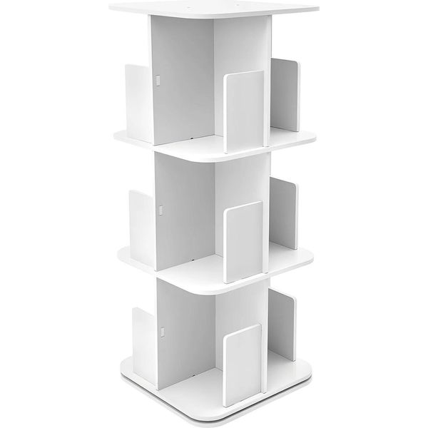 Scaffale - Scaffale A Terra - 3 Ripiani - 39X39X97 Cm - Pvc E Acciaio Inossidabile - 20 Kg Per Ripiano - Altezza Ripiani 30 Cm - Bianco-image