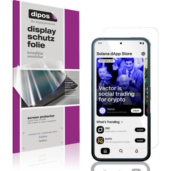 4X Pellicola Protettiva Per Solana Seeker Protezione Schermo Claro Display Dipos-image