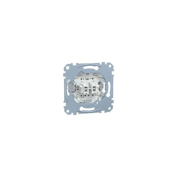 Rollladenschalter-Einsatz Einpolig 10 Ampere 250 Volt Wechselstrom MEG3715-0000 Weiß (Matt), Retail-image