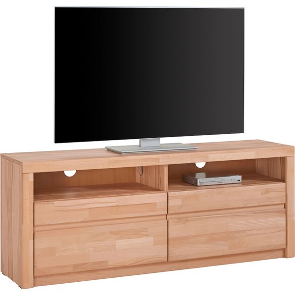 Lowboard Otto Home "Silkeborg", Beige (Kernbuche Teilmassiv), B:140Cm H:55Cm T:35Cm, Holz Teilmassiv, Sideboards, Lowboard, Breite 140 Cm-image