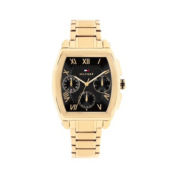 Multifunktionsuhr Tommy Hilfiger "TH-OXFORD", Goldfarben, Armbanduhren, Herren, Quarzuhr, Armbanduhr, Herrenuhr, Edelstahlarmband, Analog-image