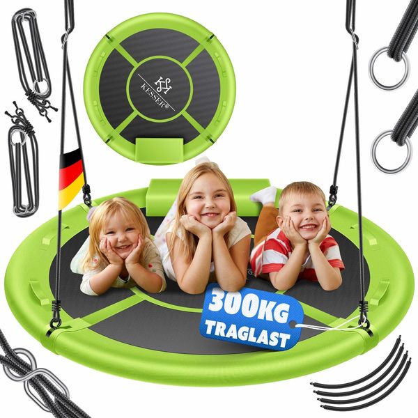 Kesser® Nestschaukel Tellerschaukel HäNgeschaukel Rundschaukel Schaukel Verstellbar Garten-Schaukel Kinderschaukel Indoor - Outdoor-Schaukel FüR Kinder & Erwachsene-image