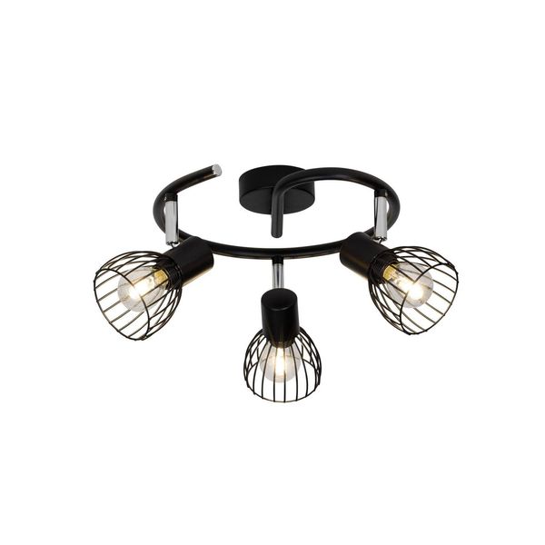 Brilliant Lampe Blacky Spotspirale 3Flg Schwarz 3X D45, E14, 40W, Geeignet FüR Tropfenlampen (Nicht Enthalten) FüR Led-Leuchtmittel Geeignet-image