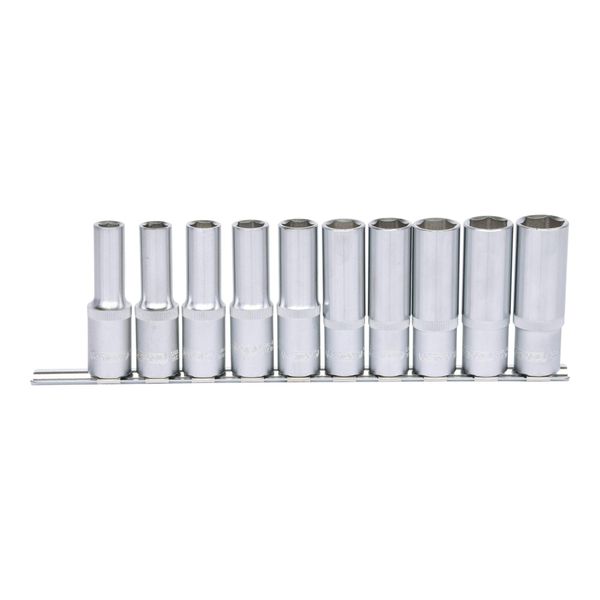Ks Tools 1/2" Classic Sechskant-Stecknuss-Satz, Lang, 10-Teilig 10-19Mm (917.0615)"-image
