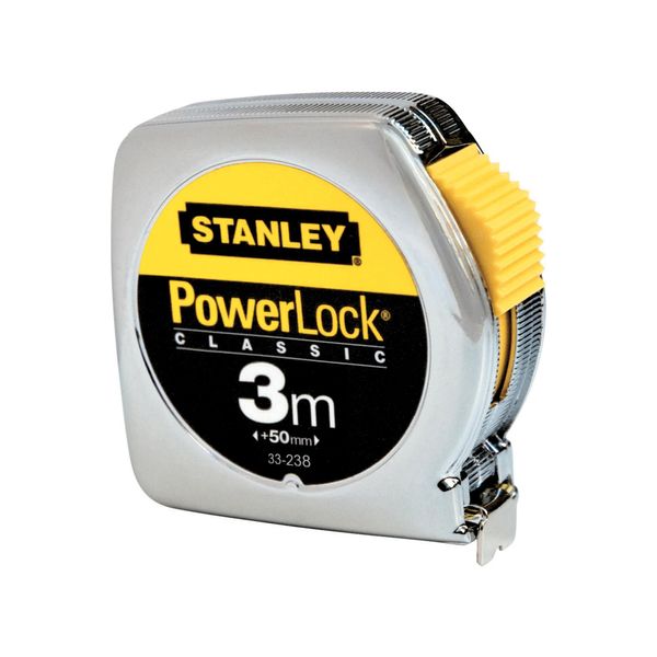 Stanley Powerlock Bandmaß Metall 3M/12,7Mm Mit GüRtelclip Und Feststeller, 1-33-218)-image