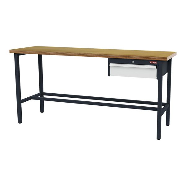 Stier Werkbank Mit 1X150 Mm Schublade Bxtxh 2000X600X960 Mm Ral 7016 / Ral 7035 (906294)-image