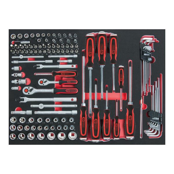 Ks Tools 1/4"+3/8"" Scs SteckschlüSsel-Satz, 118-Teilig In 1/1 Systemeinlage (711.0118)"-image