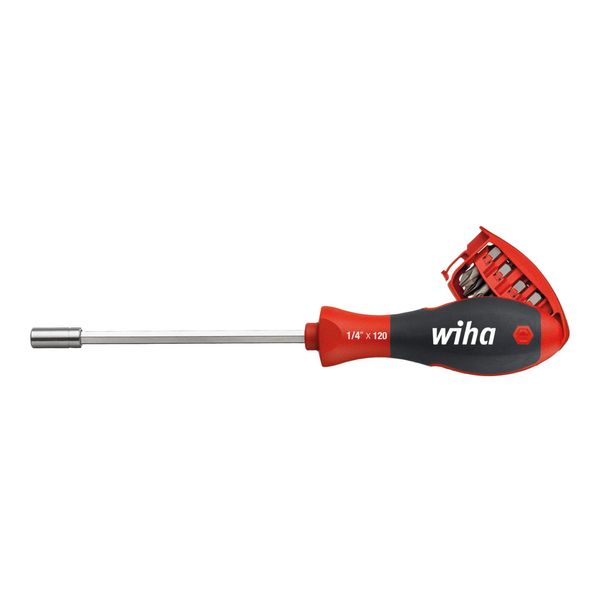 Wiha Schraubendreher Mit Bit Magazin Magnetisch Gemischt Mit 8 Bits, 1/4" In Blister (33007)"-image