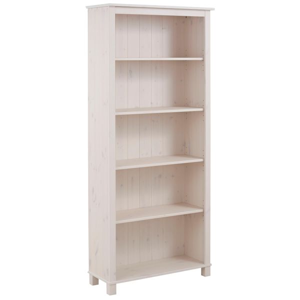 Regal Otto Home "Pivo", Weiß, B:77Cm H:171Cm T:31Cm, Massivholz, Regale, Regal, Aus Massivem SchöNen Kiefernholz, HöHe 171 Cm-image