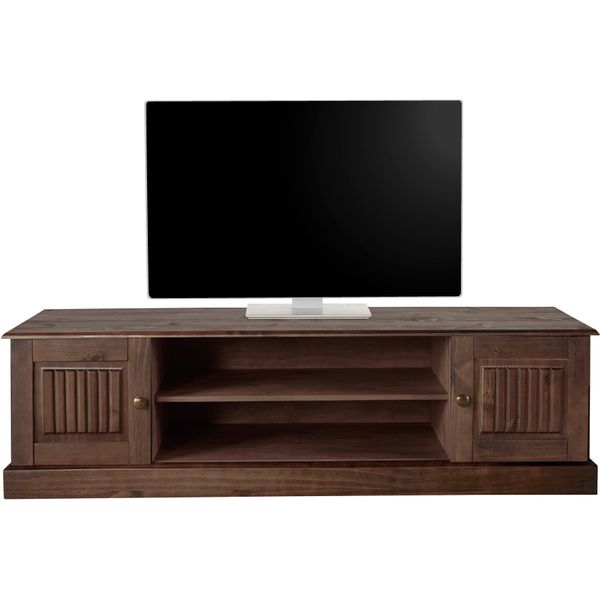 Lowboard Otto Home "Liotta", Braun, B:160Cm H:45Cm T:40Cm, Fsc-Zertifiziertes Massivholz, Sideboards, Lowboard, Kommode Mit Kabeldurchgang + 1 Lose Einlegeboden, Massives Kiefernholz-image