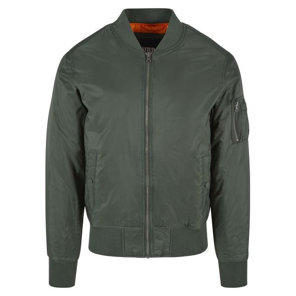 Anorak Urban Classics "Urban Classics Herren Basic Bomber Jacket", Herren, Gr. M, Olive, 100% Polyamid, Unifarben, Normal, Amerikanischer Ausschnitt, Jacken-image