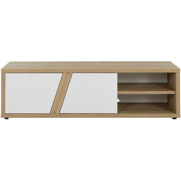 Tv-Board Gami "Epura", Weiß (Eiche Nachbildung, Weiß), B:162Cm H:47Cm T:40Cm, Holzwerkstoff, Sideboards, Tv-Board, Tv-Board 2 TüRen-image