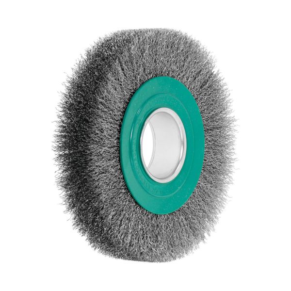 Lessmann Draht-RundbüRste (GrüN) Inox-Draht 0,30 Mm, BüRsten-⌀Xbesatzbreite: 150X22 Mm (344362)-image