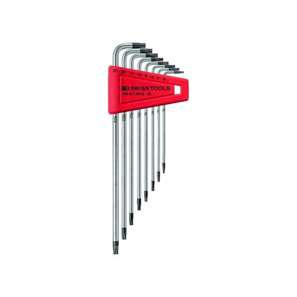 Pb Swiss Tools Winkelschraubendreher- Satz Im Kunststoffhalter 8-Teilig T6-T25 Bohrung Swiss (Pb 411.BH 6-25)-image