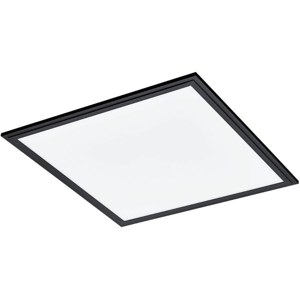 Eglo Deckenleuchte "Salobrena 1 Einbaulampe, Deckenlampe, Weiß Und Schwarz, Aufbaulampe", Schwarz, 1, H: 5Cm, 1 Stk., Leuchten, Deckenlampe, Deckenleuchte, Aufbauleuchte FüR BüRo, Flurlampe 45X45 Cm, Deckenleuchte-image