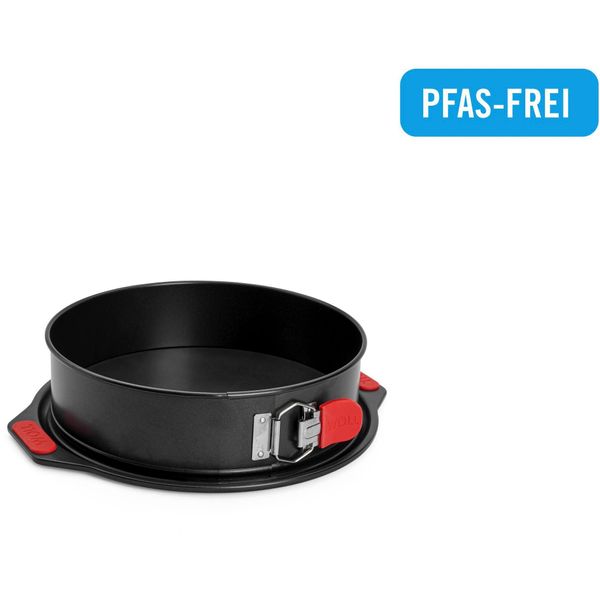 Springform Woll "Woll Let's Bake Kuchenform, Backform, Rund", Schwarz, T:7Cm Ø:26Cm, Aluminium, KüChenformen, Mit Antihaftversiegelung Und Integrierten Silikongriffen, Pfas-Frei-image