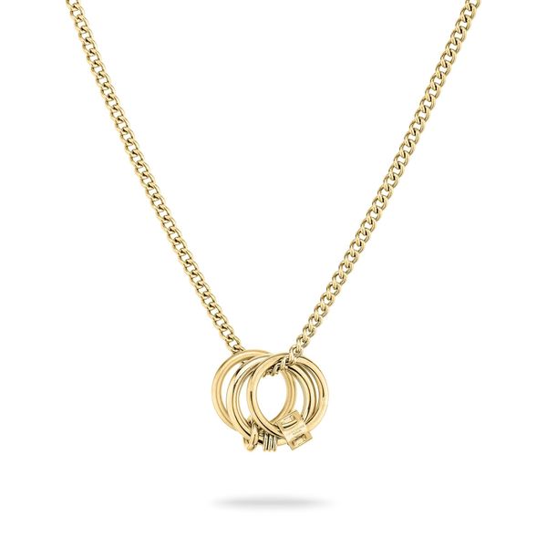 Kette Mit AnhäNger Liebeskind Berlin "Schmuck Geschenk Edelstahl Halskette The D-Link Mini", Gold (Gelbgoldfarben), Halsketten, Damen, Edelstahl, L: 45 B: 2Mm, B:2Mm-image