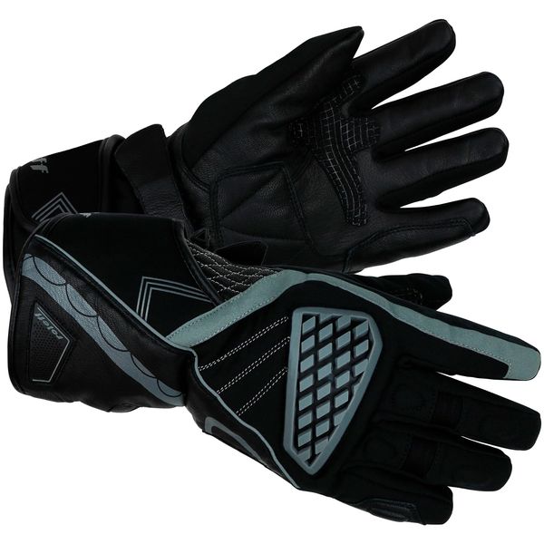 Motorradhandschuhe Roleff "Winter" Gr. Xxl, Schwarz (Schwarz, Grau Ro202), Handschuhe, Xxl, Obermaterial: 60% Rindsleder, 40% Polyester. Innenfutter: 100% Polyester, Winddicht, Wasserdicht-image