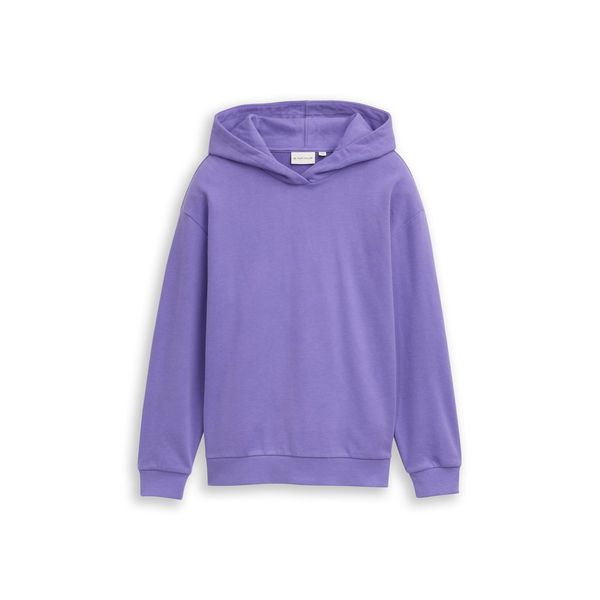 Tom Tailor MäDchen Oversize Hoodie Sweatshirt Mit RüCkenprint, Lila, Uni, Gr. 140-image