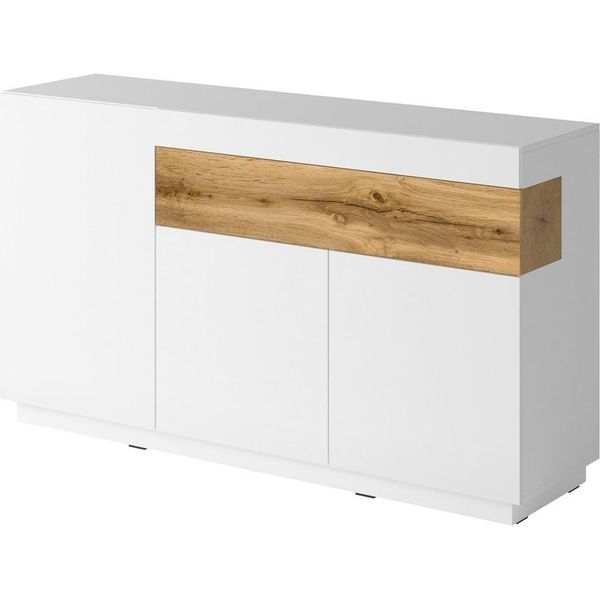 Sideboard Otto Home "Silke", Weiß (Weiß Hochglanz, Votaneichefarben), B:150Cm H:84,5Cm T:40Cm, Sideboards, Sideboard, Breite 150 Cm-image