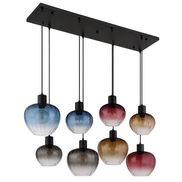 Nowa Pendelleuchte "Toy", Schwarz (Bunt), 8, Ø 24Cm H: 120Cm, 1 Stk., Leuchten, HäNgeleuchte, HäNgeleuchte, Wohnzimmer, Esstisch, Pendelleuchte-image