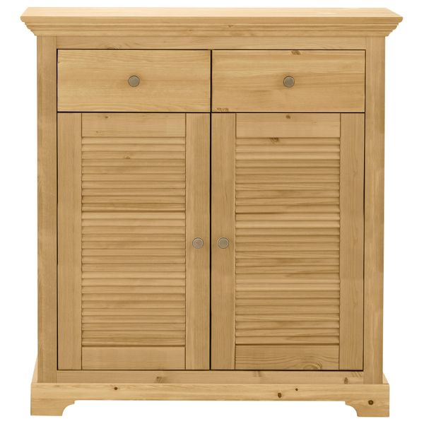 Schuhkommode Otto Home "Ayanna Kommode FüR Ca. 9 Paar Schuhe", Beige (Natur), B:94Cm H:100Cm T:39Cm, Fsc-Zertifiziertes Massivholz, Sideboards, Schuhkommode, Schuhschrank Aus Massiver Kiefer, Fsc, Breite 94 Cm-image