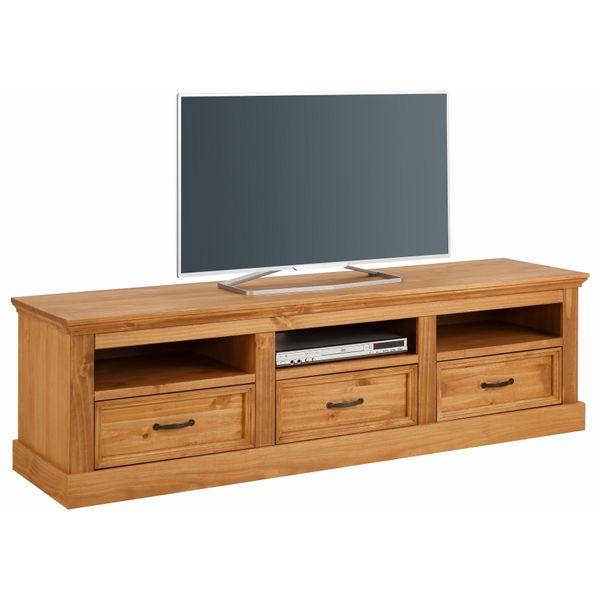 Lowboard Otto Home "Selma", Beige (Natur Gebeizt, Gewachst), B:170Cm H:50Cm T:50Cm, Sideboards, Lowboard, Tv-Kommode, Breite 170 Cm, 3 SchubkäSten-image