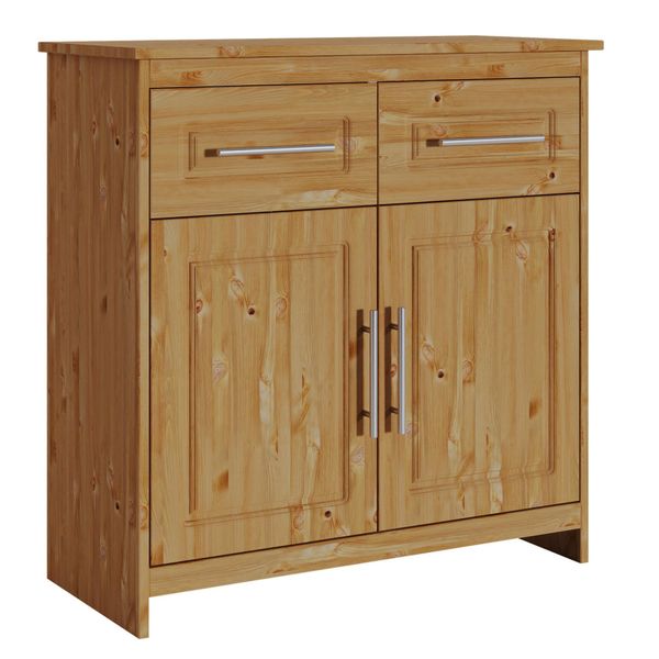 Schuhkommode Otto Home "Lukas, Kommode, Mehrzweckkommode", Beige (Natur), B:84Cm H:85Cm T:37Cm, Fsc-Zertifiziertes Massivholz, Sideboards, Schuhkommode, Aus Massiver Kiefer, Dekorative FräSungen, Breite 84 Cm-image