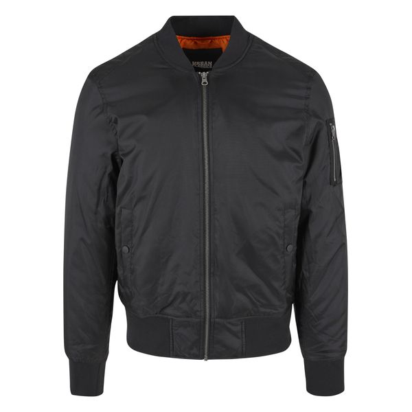 Anorak Urban Classics "Urban Classics Herren Basic Bomber Jacket", Herren, Gr. 4XL, Schwarz, 100% Polyamid, Unifarben, Normal, Amerikanischer Ausschnitt, Jacken-image