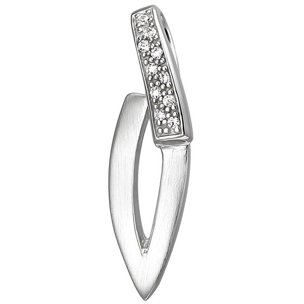 KettenanhäNger Jobo "AnhäNger SilberanhäNger 23 Mm", Silber 925, Weiß, SchmuckanhäNger, Damen, Silber 925 (Sterlingsilber), KettenanhäNger, 925 Silber Rhodiniert Mit 10 Zirkonia-image