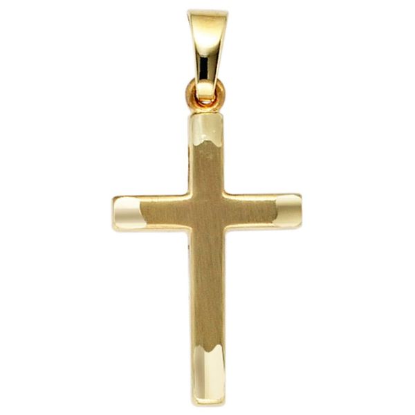 KreuzanhäNger Jobo "AnhäNger Kreuz Goldkreuz 20 Mm", Gelbgold 333, SchmuckanhäNger, Damen, Gelbgold 333, 333 Gold-image