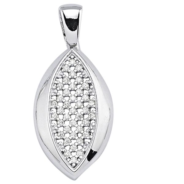 KettenanhäNger Jobo "AnhäNger SilberanhäNger 26 Mm", Silber 925, Weiß, SchmuckanhäNger, Damen, Silber 925 (Sterlingsilber), KettenanhäNger, 925 Silber Rhodiniert Mit 39 Zirkonia-image