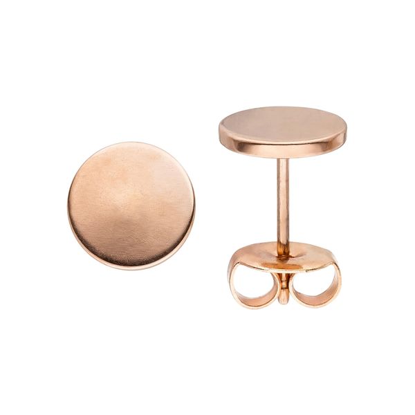 Paar Ohrstecker Jobo, Rosa (RoséGoldfarben), Ohrringe, Damen, 8Mm, Edelstahl, Studs Edelstahl RoséGoldfarben-image
