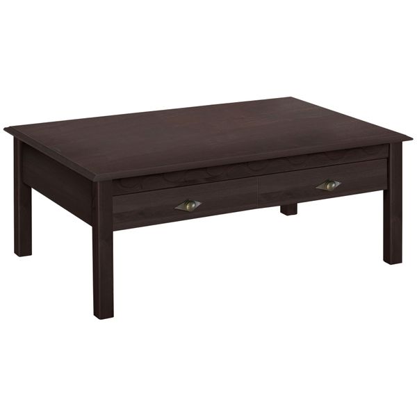 Couchtisch Otto Home "Laura", Braun (Dunkelbraun), B:110Cm H:42Cm T:70Cm, Tische, Couchtisch, 110/70 Cm, Mit Einer GroßEn Schublade-image