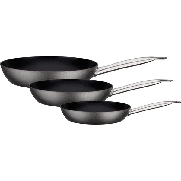 Pfannen-Set Gsw "Avanti", Grau (Schwarz, Edelstahlfarben), Ø:28Cm, Pfannen, Induktion-image