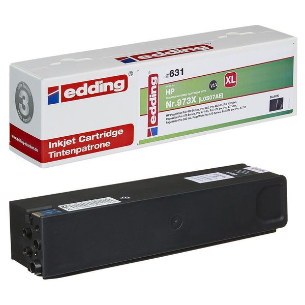 Edding Druckerpatrone EDD-631 Schwarz Kompatibel Zu Hp 973X (L0S07AE)-image