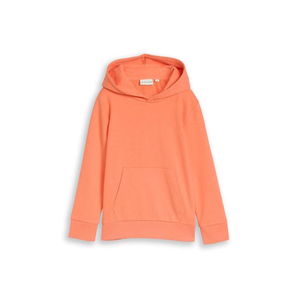 Tom Tailor Jungen Hoodie Sweatshirt Mit RüCkenprint, Orange, Uni, Gr. 128/134-image